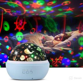 img 4 attached to Alenbrathy Starry Night Light: 360° Rotating Multiple Colors Projector for Kids' Bedrooms & Nursery Decor - Perfect Gift for Christmas & Birthdays