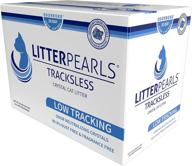 🐱 20 lb tracksless litter pearls cat litter - white, clear, and blue crystals - tllp20 logo
