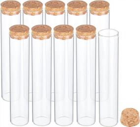 img 4 attached to Pack Of 10 80Ml Clear Glass Test Tubes With Cork Stopper - Ideal For Laboratory Experiments, Party Favors, Storing Candy, Spices And Beads