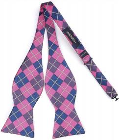img 2 attached to Check Plaid Bow Tie And Handkerchief Set For Men'S Formal Attire And Weddings