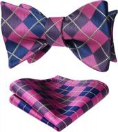 check plaid bow tie and handkerchief set for men's formal attire and weddings logo