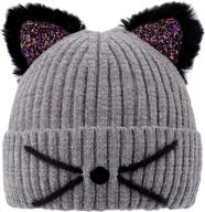 actlati winter knitted beanie colorful girls' accessories : cold weather логотип