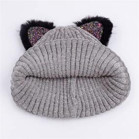 img 2 attached to ACTLATI Winter Knitted Beanie Colorful Girls' Accessories : Cold Weather