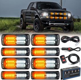 img 4 attached to Stay Safe With Nilight 8PCS LED Strobe Lights: High-Quality Emergency Hazard Warning Lights For Cars, Trucks, RVs, And Campers!