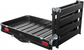 img 3 attached to CURT 18112 Black Aluminum Hitch Cargo Carrier with Ramp: 50 x 30-1/2-Inch, 2-in Folding Shank - Ultimate Versatility for Easy Travel
