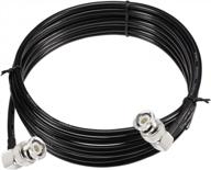 eightwood bnc male to bnc male right angle extension cable rg58 coax 10 feet for cb radio, ham & amateur radio, radio scanners, mobile transceiver logo