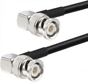 img 1 attached to Eightwood BNC Male To BNC Male Right Angle Extension Cable RG58 Coax 10 Feet For CB Radio, Ham & Amateur Radio, Radio Scanners, Mobile Transceiver