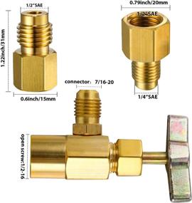 img 3 attached to 🔄 Удобный набор из 3 предметов: клапан для открытия рефрижеранта R134A, металлический насос для баллончиков и переходник для вакуумного насоса для легкого преобразования R12 - экономит время и усилия!