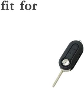 img 1 attached to 🔑 SEGADEN Metallic Color Shell Cover ABS Hard Case Holder for FIAT Remote Flip Key Fob 3 Button SV0755, Black - Enhanced SEO