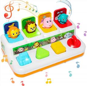 img 4 attached to BACCOW Музыкальные всплывающие игрушки для малышей от 6 до 18 месяцев, идеальные подарки для 9-месячных, 1-летних и малышей, мальчиков и девочек - Игрушки для развития младенцев
