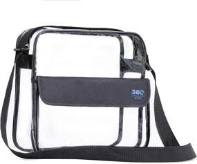 img 1 attached to 👜 Stadium-Approved Transparent Clear Messenger Bag with Adjustable Straps