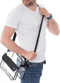 img 3 attached to 👜 Stadium-Approved Transparent Clear Messenger Bag with Adjustable Straps