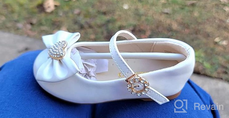 img 1 attached to Sparkling Style for Toddlers: 👼 Angel 22 Rhinestone Buckle Ballerina Flats review by Jason Tinnen