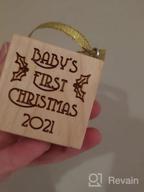 img 1 attached to Personalized Baby Block Wooden Keepsake Ornament 2022 Gift For Boy Or Girl - My First Babys Christmas Custom Engraved Newborn Infant Mom, Dad 1St Date By Glitzby review by Fred Maki