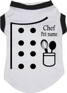 personalized white chef puppy dog shirt - petitebella medium size (white) logo