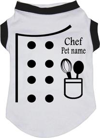 img 2 attached to Personalized White Chef Puppy Dog Shirt - Petitebella Medium Size (White)