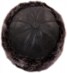 img 3 attached to Женская зимняя шапка с искусственным мехом в казачьем стиле и кожаной шапкой для катания на лыжах от Dazoriginal