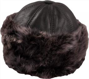 img 4 attached to Женская зимняя шапка с искусственным мехом в казачьем стиле и кожаной шапкой для катания на лыжах от Dazoriginal