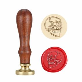 img 4 attached to Vintage Skull Wax Seal Stamp For Embellishing Cards, Envelopes, Invitations, And Wine Packages - Yoption Sealing Stamp