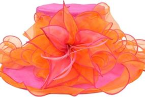 img 1 attached to 💐 Kentucky Fascinator Wedding Organza S037 Rose: Stunning Women's Accessories for Special Occasions