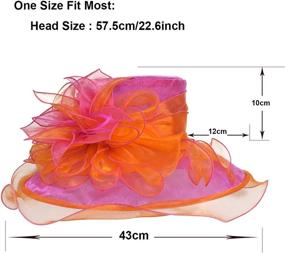 img 2 attached to 💐 Kentucky Fascinator Wedding Organza S037 Rose: Stunning Women's Accessories for Special Occasions