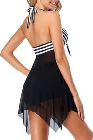 img 3 attached to Holipick Swimdress Swimsuits Underwire Skirtini Women's Clothing - Swimsuits & Cover Ups