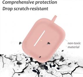 img 1 attached to Amurgo Airpods Pro Case Cover, [2019 Released] Soft Silicone Skin Cover Shock-Absorbing Protective Case With Keychain For Airpods Pro [Front LED Visible] (Pink)