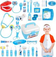 kids pretend play doctor kit - 37 pieces educational toy medical role play dentist playset for boys ages 3-6 by gifts2u logo