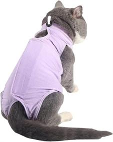 img 4 attached to 🐱 Breathable Cat Recovery Suit: Ideal for Abdominal Wounds, Skin Diseases, & Surgery Healing - E-Collar Alternative for Post-Surgery Cats, Prevents Licking
