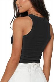 img 3 attached to Auselily Women's Tank Top - Stylish, Comfortable Round Neck Racerback Ribbed Tank for Women