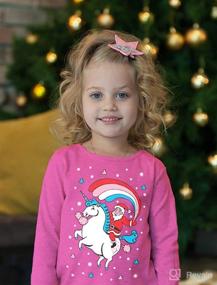 img 3 attached to Unleash the Magic: Santa Riding Unicorn Sweatshirt Ugly Christmas Toddler Kids Long Sleeve Tshirt