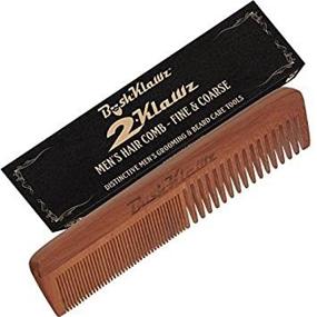 img 3 attached to 2Klawz Hair Comb for Men - Wide and Fine Teeth Full Size Combination Comb - Ultimate Grooming Gift for Men's Hair and Beard - Clark Kent Comb Brush