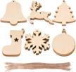 30 pcs 6 styles wooden christmas hanging ornaments, diy wood crafts for xmas decoration tree ornament wxj13 logo