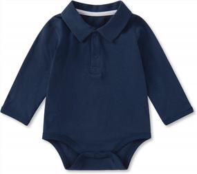 img 4 attached to Soft Cotton Baby Rompers For Boys And Girls By Pureborn – Sizes 0-24 Months