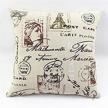 moonrest decorative pillow, fully assembled with hidden zipper filled with synthetic down pillow inserts (paris post card) logo