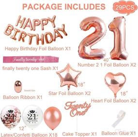 img 2 attached to Ultimate Rose Gold 21st Birthday Party Decorations and Supplies by QIFU