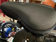 img 1 attached to Gel Bike Seat Cover Cushion By Bikeroo - Padded Comfort For Men & Women On Stationary Exercise, Mountain And Road Bicycle Seats Compatible With Peloton Adjustable. review by Paul Dahl