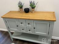 img 1 attached to P PURLOVE Console Table Buffet Sideboard Sofa Table With Four Storage Drawers Two Cabinets And Bottom Shelf (Espresso) review by Gavin Ghram