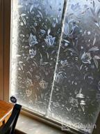 картинка 1 прикреплена к отзыву Decorative Flower Privacy Film For Windows - Niviy'S High-Quality 3D Static Cling Window Film | Non-Adhesive Window Covering | Size: 17.5" X 78.5 от Stuart Sugden