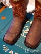 img 1 attached to Ariat Youth Workhog Wide Square Toe Western Cowboy Boot review by Raj Mazzabufi