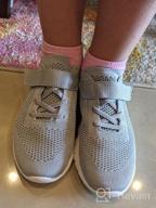 img 1 attached to Girls' Lightweight Athletic Sneakers - Running Alternatives review by Leslie White
