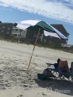 img 1 attached to AMMSUN 7.5Ft Commercial Grade Beach Umbrella: Sturdy Ash Wood Pole & UV 50+ Protection For High Wind Conditions review by James Oconnor