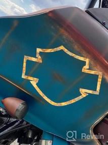 img 5 attached to Светло-голубые пестрые листы сусального золота от Barnabas Blattgold - 25 листов, буклет 5,5 дюймов