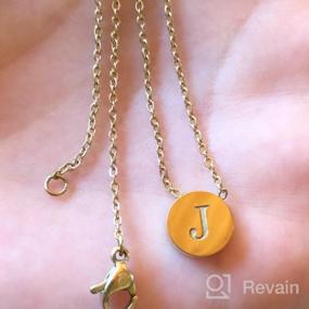 img 5 attached to 🎁 Personalized and Dainty: CIUNOFOR 14K Gold Filled Initial Necklace - A Cute and Handmade Jewelry Gift for Her