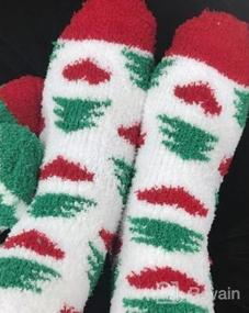 img 5 attached to Ayliss Women'S Winter Holiday Fuzzy Socks - Soft Plush Slipper Socks With Festive Christmas Designs For Maximum Warmth And Comfort