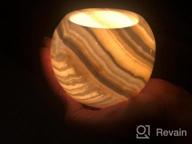 img 1 attached to Tranquil Aurora Home Décor - CraftsOfEgypt Single Alabaster Candle Holder review by David Cronin
