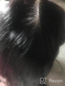 img 5 attached to 14-дюймовые бразильские прямые короткие бобы из натуральных волос для женщин - парик плотностью 150%, предварительно продиронными прядями части T, а также лесной листвой искусственно цветочков для совершенного образа