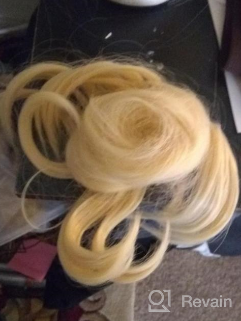 img 1 attached to Blonde Bun Anime Cosplay Wig For Halloween Costume Heroes - Linfairy Wig review by Don Wilson