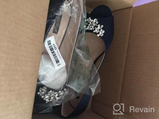 img 1 attached to Sparkle Into Any Occasion With ERIJUNOR'S Women'S Comfortable Low Kitten Heels With Rhinestones: Perfect For Weddings, Parties & More! review by Olajuwon Achille