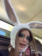 img 1 attached to 🐰 Plush Bunny Rabbit Ears Hood Women Costume Party Hats for Cosplay Halloween - Bestjybt Funny review by Jeff Pettis